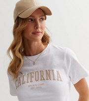New Look White California Logo Crew Neck T-Shirt